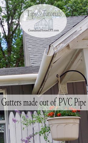 How to make seemless rain gutters out of 3 Pvc Gutters, House Gutters, Diy Gutters, Pvc Projects, Rain Gutters, Water Collection, How To Hang, Learn Woodworking, Rain Water Collection