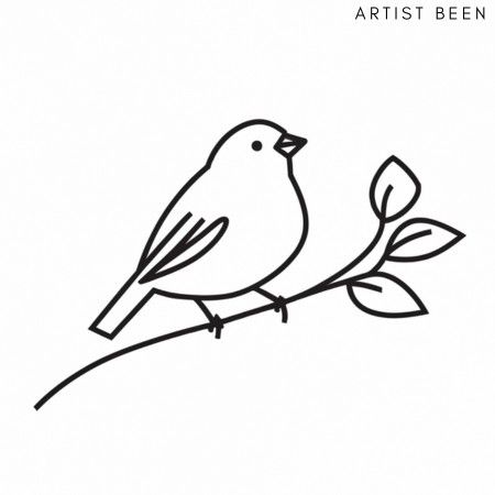 15 Easy Cute Sparrow Bird Drawing Ideas 🐦 - Artist Been Sparrow Line Drawing, Cute Bird Drawing Simple, How To Draw Birds Easy, Bird Simple Drawing, Lovebirds Drawing, Sparrow Bird Drawing, How To Draw A Bird, Bird Easy Drawing, Bird Drawings Easy