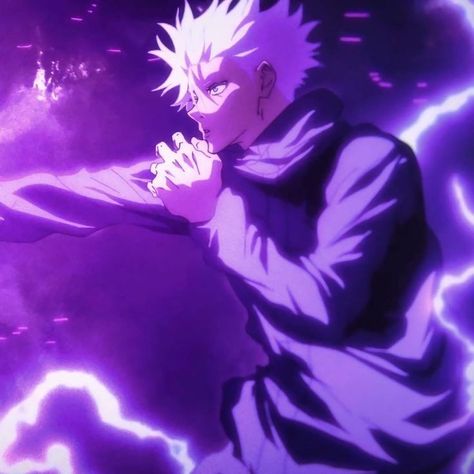 Gojo Satoru Pfp Fighting Naruto Uzumaki Art, Best Icons, Arte Sketchbook, Gojo Satoru, Animated Icons, Purple Aesthetic, Dark Anime, Anime Artwork, Anime Scenery