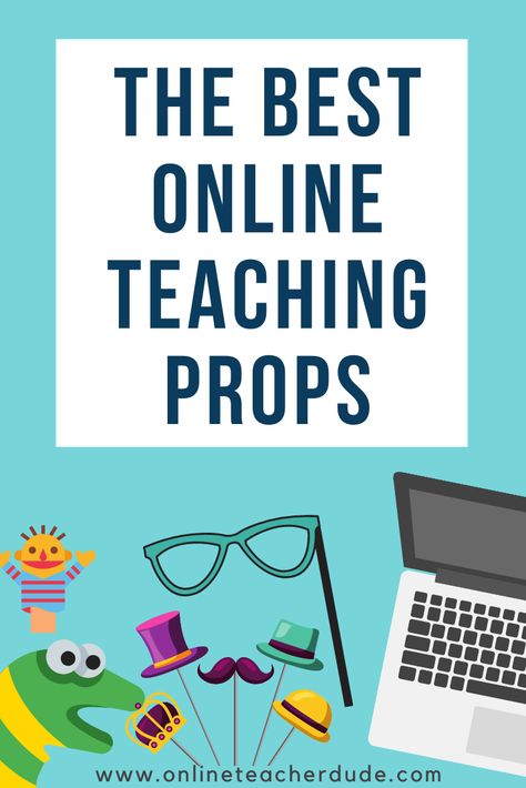 Most online teaching props don't have to be expensive! Check out some teaching props you can buy, DIY props to make at home and digital prop ideas for your online ESL classroom. Online Esl Teaching, Teaching Online Ideas, Esl Classroom Decor, Digital Learning Classroom, Online Teaching Resources, Online Teacher, Teaching Esl, Esl Teaching Resources, Teaching English Abroad