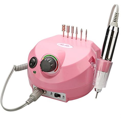 Belle 30,000RPM Nail Drill Machine Electric Nail File Manicure Pedicure Drill for Acrylic Nails (Pink, 110V) * See this great product. (This is an affiliate link) #AcrylicNailTools Best Nail Drill, Sally Nails, Acrylic Nail Drill, Belle Nails, Nail Dust Collector, Electric Nail File, Nail Drills, Drill Machine, Nail Drill Machine