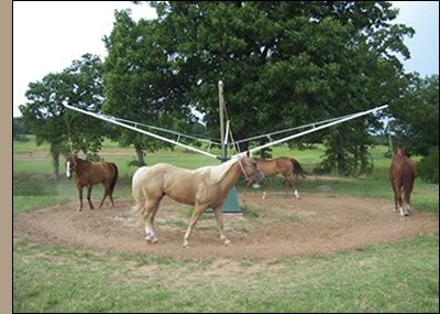 Horse hot walker Diy Horse Walker, Automatic Horse Feeder Diy, Wash Stalls For Horses, Horse Hot Walker, Tennessee Walker Horse, Horse Walker, Mountain Trail Horse Obstacles, Barn Tin, Paddock Paradise