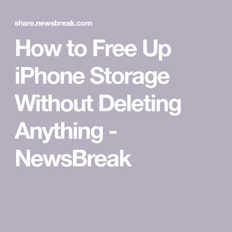 How to Free Up iPhone Storage Without Deleting Anything - NewsBreak Ios Features, Iphone Storage, Device Storage, Ios Update, Out Of Space, Surface Laptop, Software Update, Favorite Apps, Photo Apps