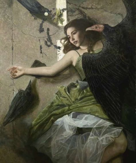 Image Gail Potocki, Aqua Regia, Luis Royo, Bird Girl, Jan Van Eyck, Murals Street Art, Botanical Beauty, A Level Art, Op Art