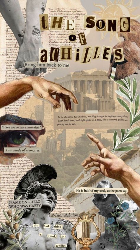 The Song Of Achilles, Song Of Achilles, Istoria Artei, Artistic Wallpaper, Arte Van Gogh, History People, Greek Mythology Art, Book Wallpaper, Collage Background