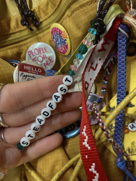 keychains, granola girl, camp, counselor, camp counselor, bracelets, beads Camp Counselor Ideas Cabin, Summer Camp Backpack, Cool Camp Counselor Aesthetic, Granola Keychain, Summer Camp Friendship Bracelets, Camp Counselor Hair, Camp Counselor Backpack, Summer Camp Clothes Aesthetic, Camp Counsler Aesthetic