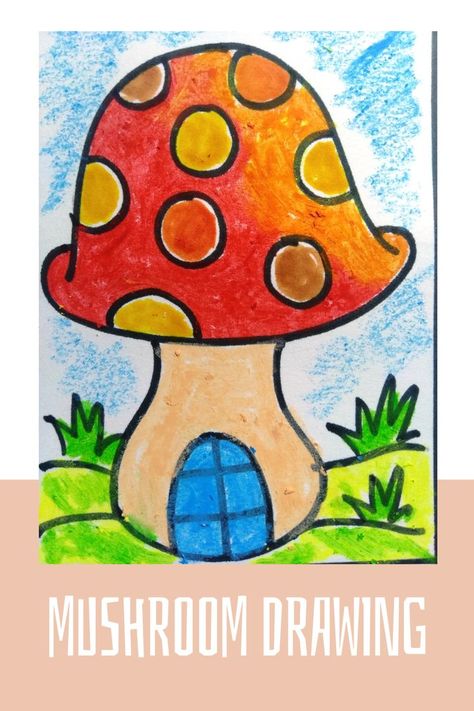 #mushroom drawing #mushroom drawing for kids #easy mushroom drawing #colorful mushroom drawing Mushroom Drawing Easy, Cute Mushroom Drawing, Easy Mushroom Drawing, Draw A Mushroom, Drawing With Oil Pastels, Mushroom Drawing, Cute Mushroom, Oil Pastels, Easy Kids