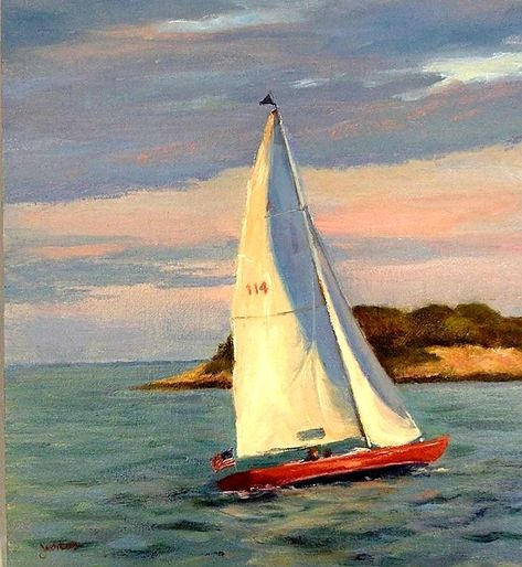 Sailing Painting, Boat Drawing, Sailboat Art, Sailboat Painting, Boat Art, Boat Painting, Watercraft, Jolie Photo, New Hope