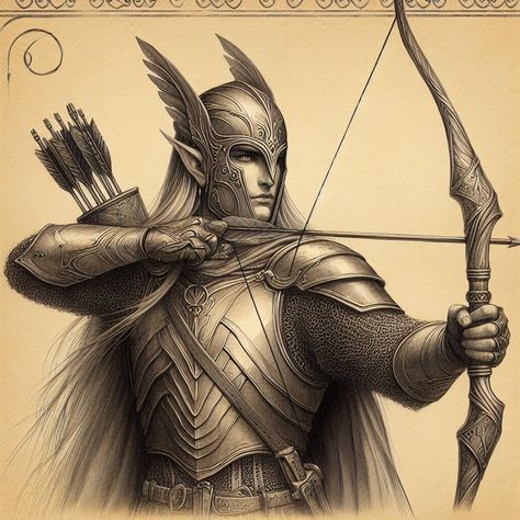 Lotr Concept Art, Elvish Armor, Lord Of The Rings Elves, Elf Armor, Mirkwood Elves, Elf Drawings, Lotr Elves, Elf Warrior, Middle Earth Art