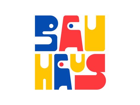 Much like the Google logo, this definitely represents an the period of the early 20th century art. The only difference is that this one has inconsistent shapes and forms. Bauhaus Font, Bauhaus Logo, Bauhaus Poster, Logo Project, Bauhaus Design, Typography Letters, Typography Inspiration, 로고 디자인, Logo Inspiration