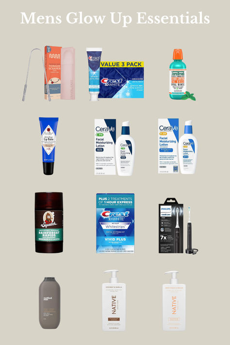 Upgrade your grooming game with these must-have products! From fresh breath to flawless skin, discover the best oral health care, body wash, skin care, and hair care products for men. Achieve your ultimate glow-up and feel confident every day. #MensGrooming #GlowUp #OralCare #SkinCare #HairCare #MensBeauty Men Face Wash Skin Care, Body Hygiene Products Men, Hygiene Care Men, Men Self Care Products, Body Care Men, Men’s Hygiene, Men Glow Up, Mens Hygiene Products, Men Hygiene Products