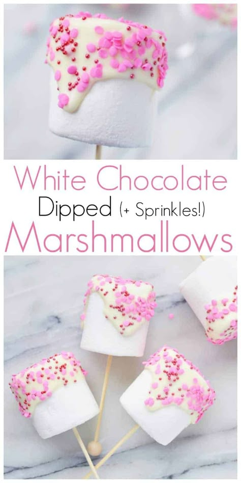 Christening Food, Dipped Marshmallow Pops, Marshmallows Recipes, Marshmallow Pops Recipe, Marshmallows On A Stick, Decoration Valentines Day, Cake White Chocolate, Dipped Marshmallows, Covered Marshmallows