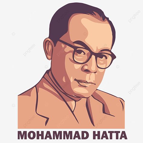 Bung Hatta Art, Moh Hatta Foto, Moh Hatta, Mohammad Hatta, Bung Hatta, Modern Window Design, Soldier Silhouette, Red And White Flag, Base Drawing