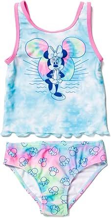 Disney Minnie Mouse Racerback Tankini Top and Bikini Bottom Swim Set Infant to Big Kid Full Coverage Swim Bottoms, Minnie Mouse Swimsuit, Tie Dye Blue, Light Pink Tops, Tankini Swimsuit Top, Swimwear Sets, Swim Sets, Swimsuit Set, Tankini Swimsuits