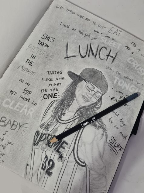 Drawing BILLIE EILISH from ~LUNCH~ 2 Drawings In 1, Billie Eilish Drawing Hit Me Hard And Soft, Billie Eilish Drawing Tutorial, Straight Face Drawing, Billie Eilish Drawing Reference, Lunch By Billie Eilish, Billie Eilish Inspired Drawings, Easy Billie Eilish Drawings, Billie Eilish Dessin