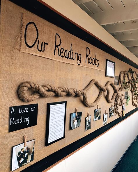 Reading Rope Display, Eyfs Pshe Display, Neutral Reading Corner Classroom, Primary School Display Board Ideas, Window Decor Classroom, Neutral Display Classroom, Smart Board Classroom Set Up, Reading Display Ks2, Curiosity Approach Display Boards