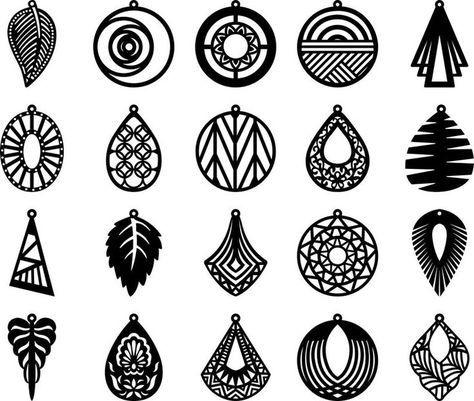 Unlock hidden potential within each creation made possible through engaging activities centered around exploring endless possibilities presented via curated selections designed explicitly around igniting passion within every creator's heart today! Laser Cut Wood Earrings Patterns, Laser Earrings Design, Laser Cut Templates, Laser Cut Wood Jewelry, Earring Templates, Earrings Template, Cnc Pattern, Earring Displays, Diy Laser Cut