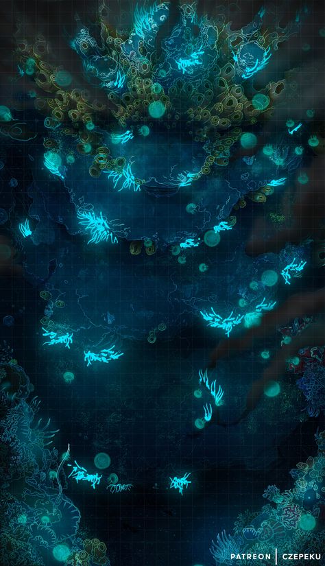 #deepsea #organ #coral #jellyfish #bioluminescent #boosroom #music #ocean #merfolk #koatua #crabs #battlemap #bbeg #czepeku #digitalart #digitalpainting #dungeon #dungeonmaps #encountermaps #fantasy #fantasyart #fantasymap #map #maps #rpg #rpgmaps #tabletop #ttrpg #ttrpgmap #vtt #vttbattlemap #vttmap #dnd #dndadventure #dndbbeg #dndcampaign #dndbattlemap #dndhomebrew #dndmaps #dndmemes #dndminis #dungeonsanddragons #forgottenrealms #pathfinder #pathfindermap #wotc #5e #5emaps #5ehomebrew Underwater Map Dnd, Underwater Battle Map, Dnd Ocean Map, Dnd Water Map, Ocean Battlemap, Merfolk Dnd, Dnd Ocean, Kuo Toa, Sea Organ