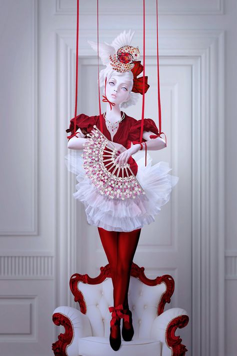 Solitaire magazine illustrations on Behance Natalie Shau, Mark Ryden, Magazine Illustration, Pop Surrealism, Window Displays, Ball Jointed Dolls, Magazine Design, Dark Art, Puppets