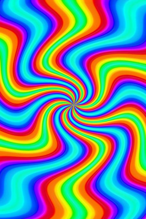 Colorful illusion Rainbow Optical Illusion, Optical Illusions Art Colorful, Colorful Illusion, Color Optical Illusions, Color Illusions, Optical Illusion Wallpaper, Trippy Designs, Trippy Visuals, Visual Illusion