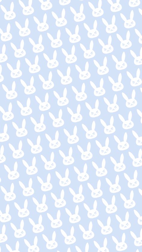 D.Va Bunny Background Bunny Background Aesthetic, New Jeans Bunny Wallpaper, Blue Bunny Wallpaper, Bunny Background, Overwatch Wallpapers, Royal Blue Background, Helps Fps, Seamless Wallpaper, Easter Wallpaper