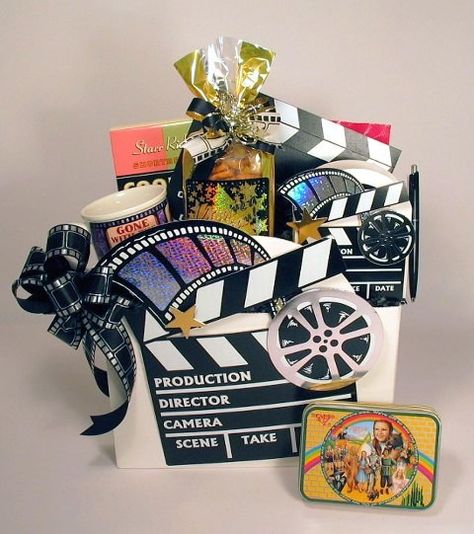 Movie Lover Gift (DVDs, Theater Treats, Gift cards, movie poster, & Memorabilia) Movie Lover Gift Ideas, Gift For Movie Lover, Movie Basket, Movie Night Basket, Movie Theme Birthday Party, Vampire Kiss, Movie Lover Gift, Film Gift, Big Rangoli