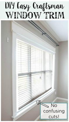 DIY Easy Craftsman Window Trim Tutorial @Remodelaholic Craftsman Style Window Trim, Craftsman Window, Craftsman Window Trim, Diy Window Trim, Craftsman Trim, Interior Window Trim, Interior Windows, Diy Window, Window Trim