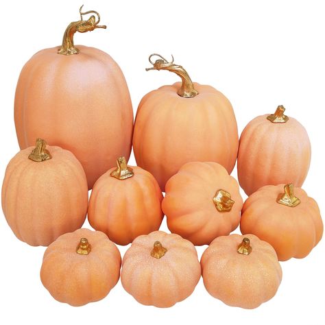 PRICES MAY VARY. Quantity: Package includes 10 pcs orange artificial pumpkins in a mix of sizes. Nothing matches fall better than these orange foam pumpkins. You can place these faux pumpkins on any table as a stand-alone centerpiece, or combine them with other fall decorations to create a classic table vignette. These orange foam pumpkins will enhance your fall display and have the perfect seasonal look with these foam pumpkins on your autumn centerpieces. Color: These assorted fall artificial Halloween Table Centerpieces, Halloween Party Table, Decorative Pumpkins, Fake Pumpkins, Party Table Centerpieces, Artificial Pumpkins, Foam Pumpkins, Halloween Centerpiece, Faux Pumpkins