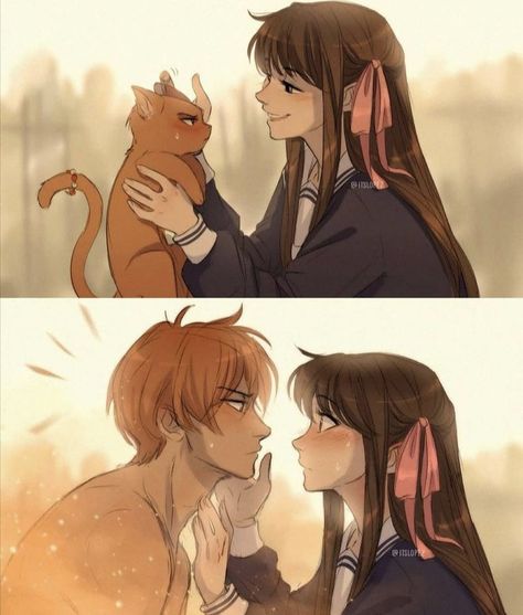 Fruits Basket Kyo, Fruits Basket Manga, Futurisme Retro, Fruits Basket Anime, Arte Sketchbook, Fruits Basket, Cute Couple Art, Fanarts Anime, Anime Ships