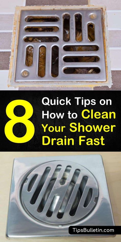 Shower Drain Cleaner, Clean Shower Drain, Best Drain Cleaner, Unclog Drain, Shower Drains, Bathroom Cleaning Hacks, Deep Cleaning Tips, Diy Concrete, Drain Cleaner