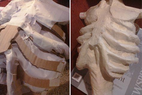 Paper Mache Ribs... What's your best technique? - Page 2 - HauntForum Paper Mache Ribcage, Scarecrow, Paper Mache, To Learn, Bones, Halloween