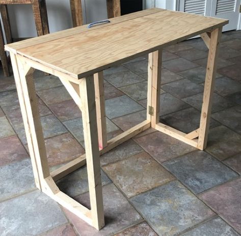 Diy Folding Craft Table, Small Foldable Desk, Cheap Folding Table, Folding Coffee Table Diy, Folding Console Table, Folding Desk Diy, Foldable Desk Diy, Diy Foldable Desk, Diy Folding Desk