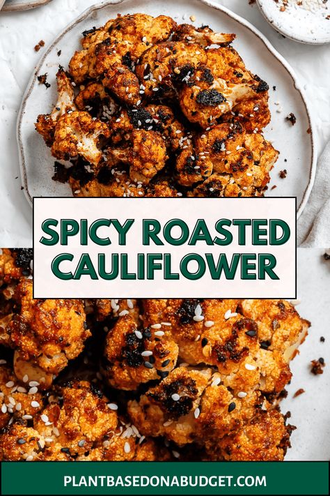 Spicy Roasted Cauliflower The Best Roasted Cauliflower, Aladdin’s Spicy Cauliflower, Roasted Honey Paprika Cauliflower Chickpea Salad, Mexican Roasted Cauliflower, Roasted Cauliflower And Zucchini, Squash And Cauliflower Recipes, Indian Roasted Cauliflower, Spicy Cauliflower Recipes, Whole Cauliflower Recipes