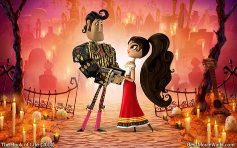 True love ~ Maria and Manolo from the Book of Life. I new from the start they'd be together <3 Maria And Manolo, Manolo And Maria, Book Of Life Movie, Cartoon Fanart, Kung Fu Panda 3, The Book Of Life, Jack Frost And Elsa, Valentines Day Photos, Wedding Tables