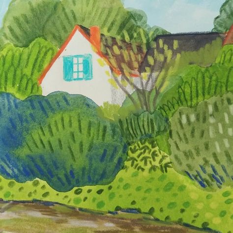 Some cute cottage and garden views from our visit to Normandy last summer. 🌼 . . . #sketchbookpractice #sketchbookart #sketchbookpages #lamdscapeillustration #gardenillustration Summer Illustration Art Drawings, Cute Landscape Drawing, Garden Drawing Ideas, Backyard Drawing, Cottage Drawing, Colour Pastel, Raw Art, Tree Study, Cute Garden