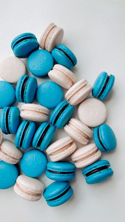 Blue Pics, Le Macaron, Les Macarons, Dark Chocolate Ganache, French Macarons, Chocolate Ganache, B & B, Vanilla Bean, 인테리어 디자인