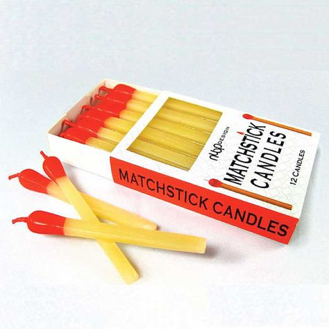 12 Matchstick Birthday Candles Cupcake Cake by CrankyCakesShop Weird Gifts, Match Stick, Candle Shapes, Scratch Off, Best Candles, Unusual Gifts, Dream House Decor, Christmas Candles, Lantern Lights