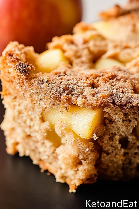 Keto Apple Cake Apple Cake Keto, Keto Apple Cake Recipe, Low Carb Apple Bread, Keto Applesauce Recipes, Apple Cake Almond Flour, Cottage Cheese Apple Cake, Low Carb Apple Cake, Keto Apple Bread, Keto Apple Bread Recipe