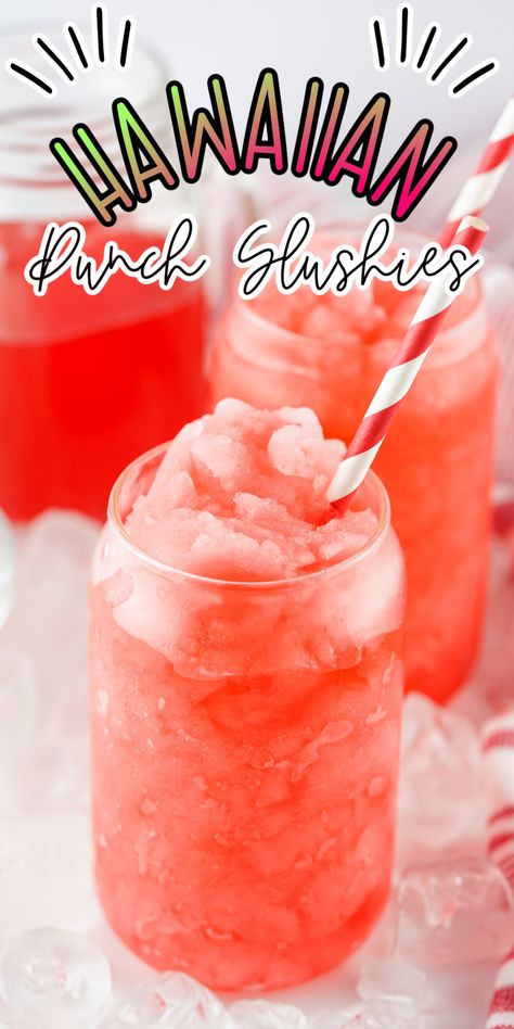 Hawaiian Punch Slushies Are So Good, Even The Kool-Aid Man Would Approve Blender Slushies, Ninja Slushie Machine Recipes, Ninja Slushie Recipes, Slushy Recipes, Slurpee Machine, Homemade Slushies, Lemonade Slushies, Slush Machine, Kool Aid Man