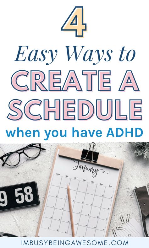 3 ways to create a schedule when you have ADHD Adulting Tips Life Hacks, Creating A Schedule, Daily Schedule Kids, Morning Schedule, Routine Schedule, Daily Routine Schedule, Daily Routine Planner, A Daily Routine, Schedule Organization