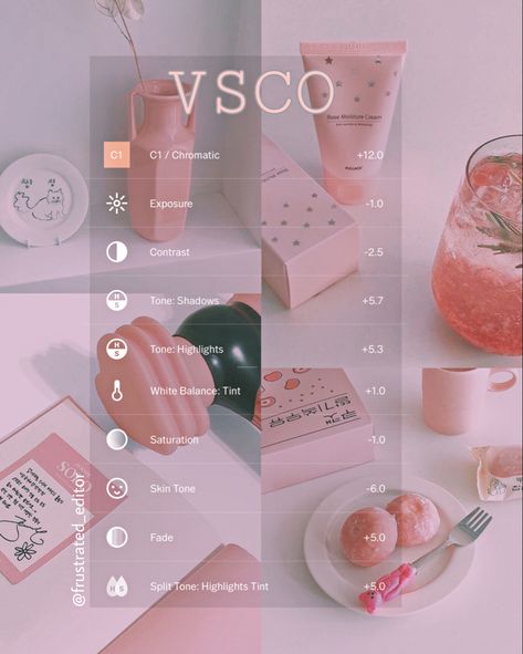 Pink Aesthetic Filter, Pink Vsco Filter, Pastel Filter, Filters Vsco, Pink Filter, Vintage Photo Editing, Easy Photography Ideas, Phone Photo Editing, Good Photo Editing Apps