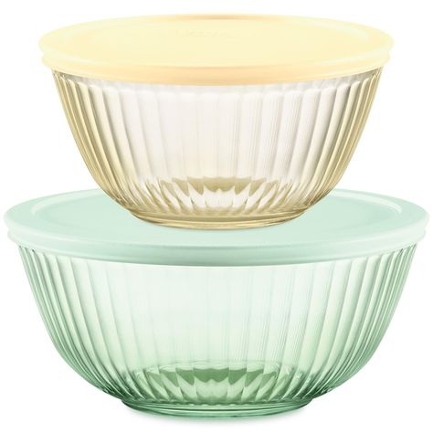 Pyrex Glass Storage, Mixing Bowls With Lids, Bowls With Lids, Glass Bakeware, Glass Mixing Bowls, Mixing Bowls Set, Glass Food Storage, Bakeware Set, Pyrex Glass