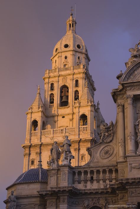 Murcia Spain Aesthetic, Baroque Elements, Murcia Spain, Spain Trip, Spain Aesthetic, Beautiful Churches, European Architecture, Reference Pictures, Spain Travel