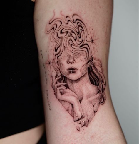 Melting Tattoo Designs, Melting Face Tattoo, Hammer Tattoo, Illusion Tattoos, Optical Illusion Tattoos, Artsy Tattoos, Romantic Tattoo, Timeless Tattoo, Optical Illusion Tattoo