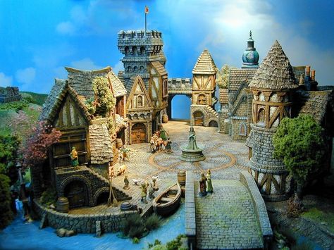 Reality is my Sourcebook | Papers and Pencils - Part 2 Rpg Terrain, Zombicide Black Plague, Medieval Towns, Fantasy Buildings, Scenery Ideas, Fantasy Village, Miniature Shop, Fantasy Town, Miniature Ideas