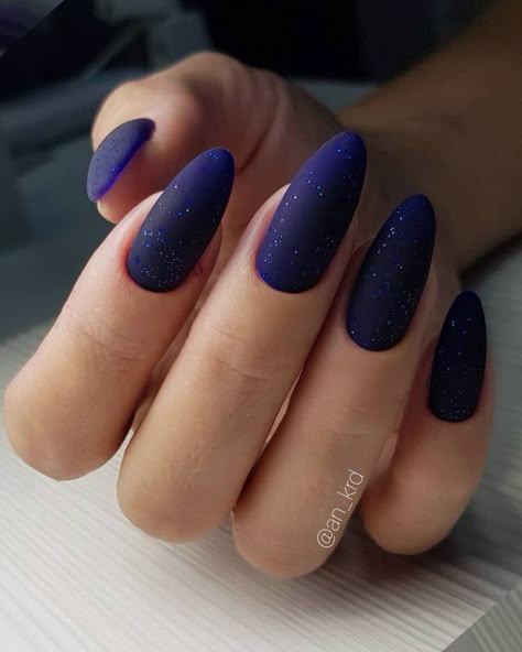 Matte Nail Colors, New Nail Designs, Fancy Nails Designs, Super Nails, Sparkle Nails, Her Nails, Blue Nail, Colorful Nail Designs, Trendy Nail Design