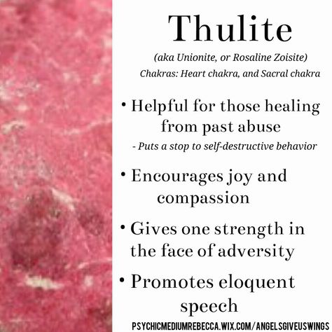 Thulite crystal meaning Thulite Crystal, Gemstone Properties, Crystals Healing Properties, Gemstone Meanings, Crystal Therapy, Crystal Healing Stones, Crystal Magic, Keith Richards, Crystal Meanings