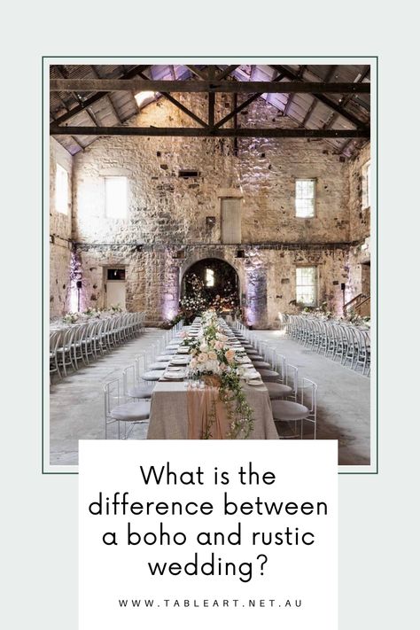 There are many wedding themes to get your head around. From glamorous to traditional, and everything in between. Two such themes that have stood the test of time, year in and year out, are the boho theme and the rustic theme. But what determines each? Aren’t they the same? Truth be told, they are indeed quite similar. But they each hold some distinct differences, too. Read on to find out more. Popular Wedding Themes, Rustic Wedding Theme, Boho Wedding Theme, Macrame Backdrop, Truth Be Told, Rustic Bouquet, Romantic Colors, Table Art, Event Table