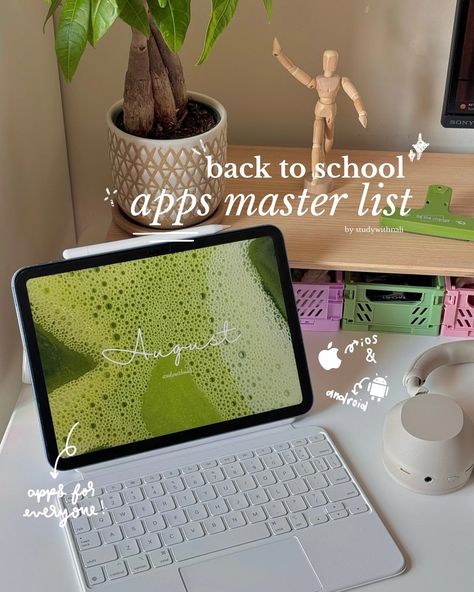 🏫 Back to school apps master list ’24 Useful apps to start a new semester strong 💪🏻 The categories of the apps are: 📝 note-taking ⏰ time management 🗓️ organization 🧘🏻‍♀️ focus 🩹 study aid 🛋️ lifestyle 🩺 health ☕️ study break What other app would you add to the list? 📝 #studytips #backtoschool #appsios #appsandroid #studygram App For To Do List, Apps For To Do Lists, What To Take To School, To Do List App, Apps For School, Ipad Tricks, Focus Study, School Ipad, Apps For Mac