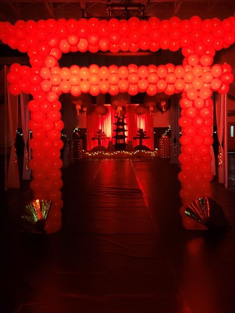 China Themed Party Decoration, Old Shanghai Theme Party, Chinese Theme Party Decorations Ideas, Mulan Sweet 16 Theme, A Night In Tokyo Theme Party, Mulan Halloween, Tokyo Party, Chinese Theme Parties, Kung Fu Panda Party